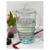 Leading Ware 2.5 Quarts Water Pitcher with Lid, Swirl Unbreakable Plastic Pitcher, Drink Pitcher, Juice Pitcher with Spout BPA Free