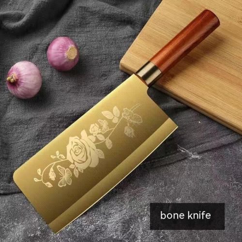 Gold Kitchen Household Alloy Bone Cutting Slice Knife Set