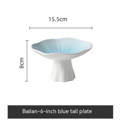 Ceramic Home Snacks High-leg Plate Display Dish