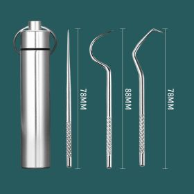 304 Stainless Steel Toothpick Suit (Option: 4 Long Toothpicks)